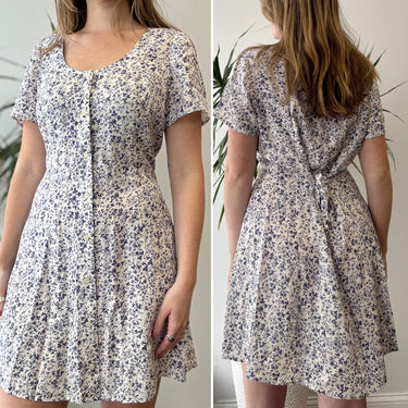 Reformation Johanna Blue Floral Dress - faint marks, 12