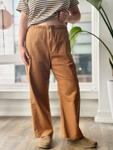 Roucha Camel Playa Slim Denim Pants, B