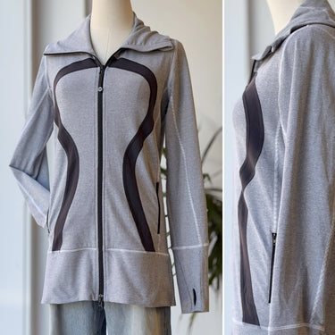 Lululemon Gray Stripe Yoga Jacket, 8