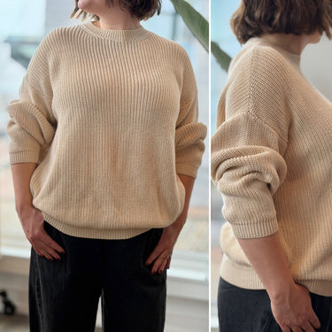 Shaina Mote Cream Knit Sweater, Small