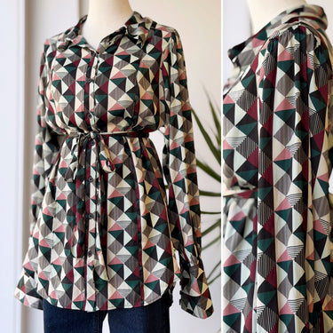 Free People NWT La La Printed Button Down, Large