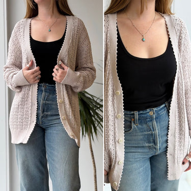 Wilfred NWT Reverence Cardigan in Vin Gris, Large
