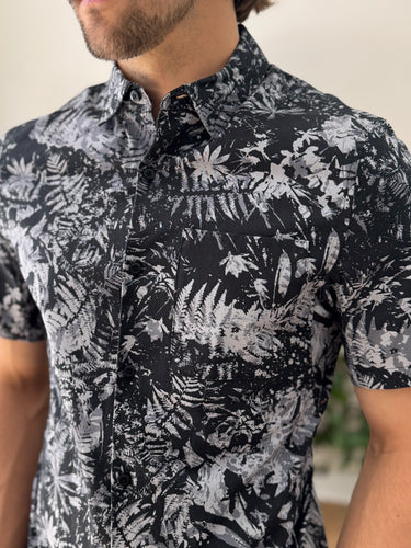Lululemon Leaf Pattern Button Up Shirt, Men's Medium
