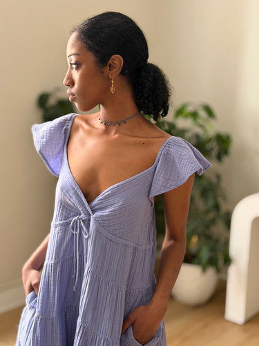 Xirena NWT Gauzy Purple Mini Dress, XSmall