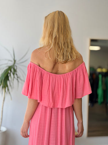 Anaak Pink Gauzy Layered Collar Dress, 2