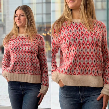 Munthe Diamond Pattern Sweater, 34