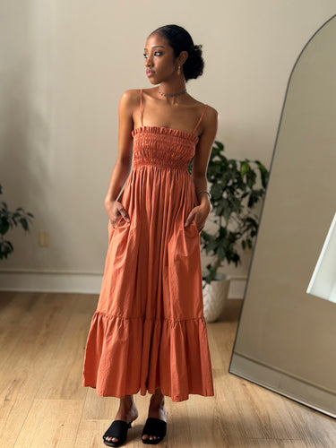 strapless open back dress Off Shoulder A-line Red Satin Sexy Slit Long Dresses, FC6538