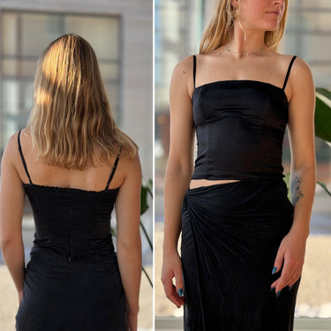 Reformation Black Silk Tank, 4