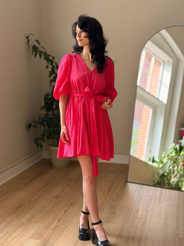 Rhode Hot Pink Marni Mini Dress, XSmall