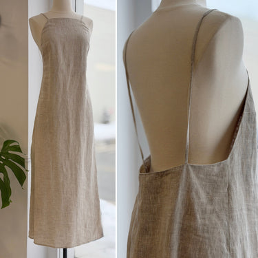 Reformation Oat Linen Midi Dress, Small