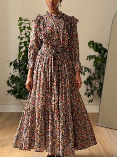 Doen Esme Ruffled Floral Dress, Medium