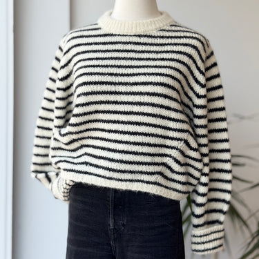 Eleven Six Alpaca Striped Knit Sweater, Medium
