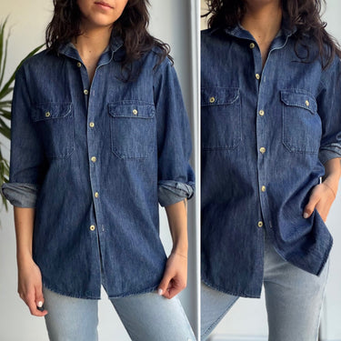 CP Shades Vintage Denim  Button Up Shirt, Small