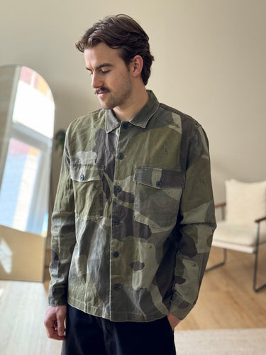 All Saints Boulogne Camo Shirt, Men's Large