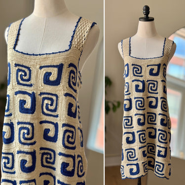 Rhode Swirl Crochet Mini Dress, large