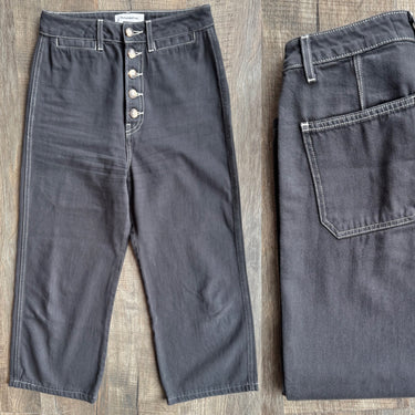 Reformation Washed Black Lexi High Rise Pants - altered hem, 26