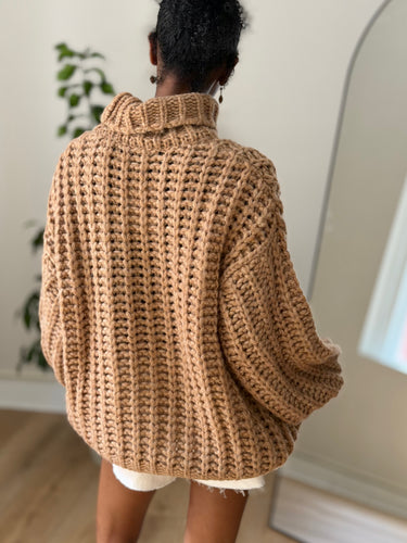 Anine Bing Iris Sweater in Camel -retail $400, XSmall