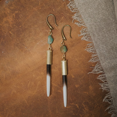 Yellowstone Beth Dutton Quill Earrings // Turq Hook Variant