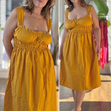 Ciao Lucia  NWT Clara Cotton Poplin Dress in Amber , Large