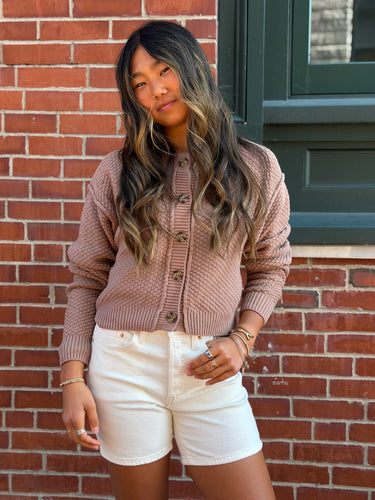 Free People  Taupe Lila Cardigan Sweater, Small