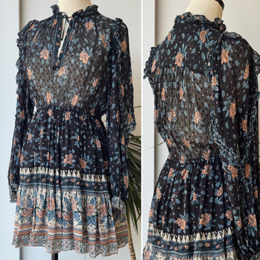 Ulla Johnson Sheer Floral Mini Dress, 4