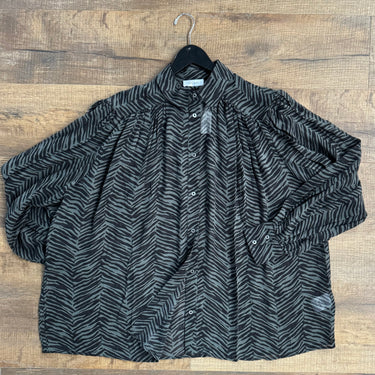 Anine Bing Animal Print Sheer Blouse, XSmall