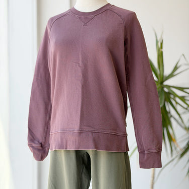 Pact Plum Cotton Crewneck Sweatshirt, Small