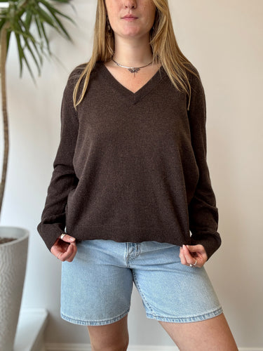 Jenni Kayne NWT Chocolate Flynn Cashmere Sweater, Medium