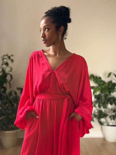Rhode Wide Leg Blake Crepe Jumpsuit- altered hem, XSmall