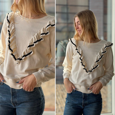 The Great Ribbon Shrunken Bib Sweater, 3(Large)