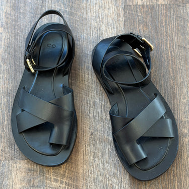CO Black Chunky Leather Sandals, 37.5