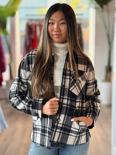 Reformation Giles Black & White Plaid Jacket, XSmall