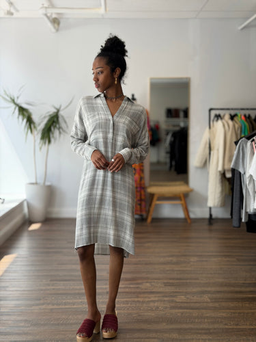 Standard James Perse NWT Grey Plaid Tunic/Dress, 0