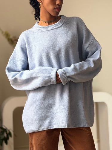 Caara Light Blue Oversized Sweater, Small