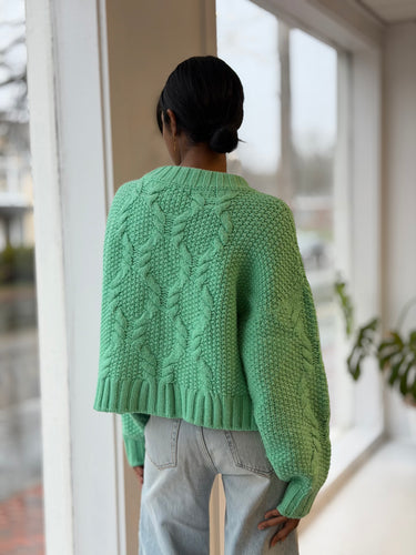 Rodebjar AS IS Carrie Sweater in Menthol Green - slightly shrunk, Large