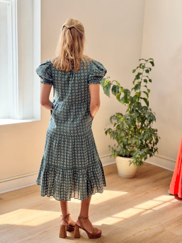 The Great Dakota Dress in Green Floral, 0/XSmall