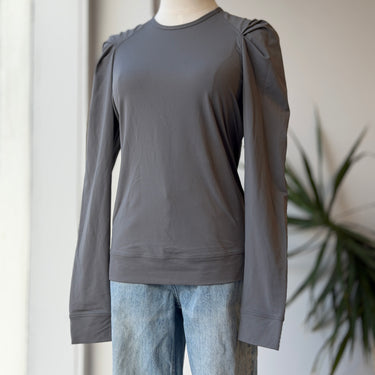 Lululemon Gray Puff Long Sleeve Top, 6