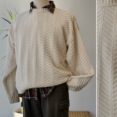 LL Bean Vintage Cotton Chunky Knit Sweater, Men's XLarge