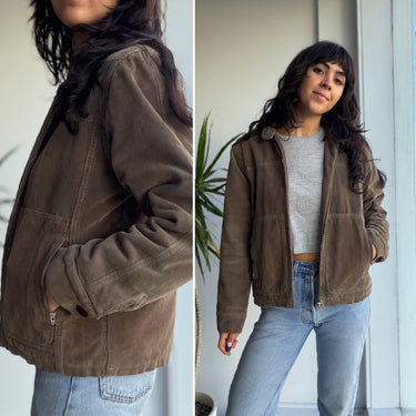 Olderbrother Corduroy Zip Fuzzy Lined Bomber Jacket, XSmall