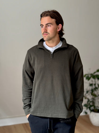 J.Crew Green Stripe Fleece Pullover Sweater, Men's Large