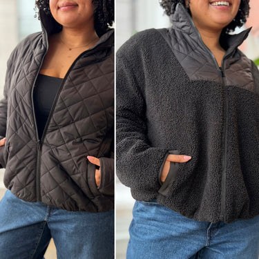 La Marque Reversible Fleece Jacket, Large