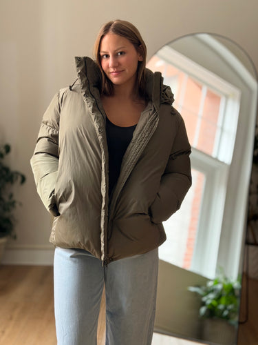 Jenni Kayne Green Resistant Down Puffer Jacket- AS IS , XXSmall