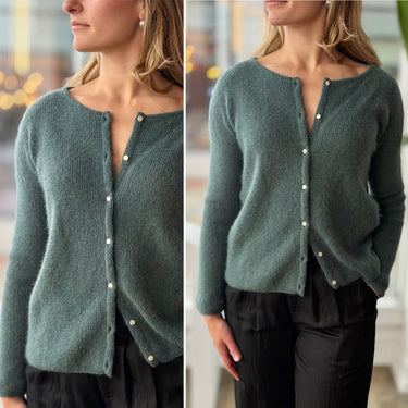 Sezane Gaspard Teal Cardigan, XL