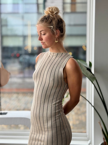 St Agni Jacquard Stripe Knit Dress, XSmall