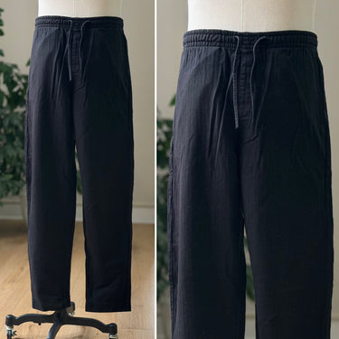 Hansen NWT Casual Black Drawstring Pants, Men's Small