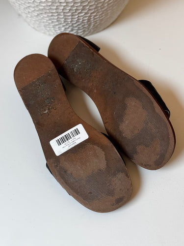 Madewell Black Leather D'Orsay Flats, 9