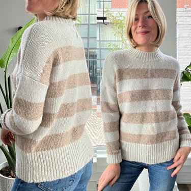 La Ligne Striped Mock Neck Sweater, Small