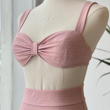 Minnow Pink Polka Dot Bikini, Small