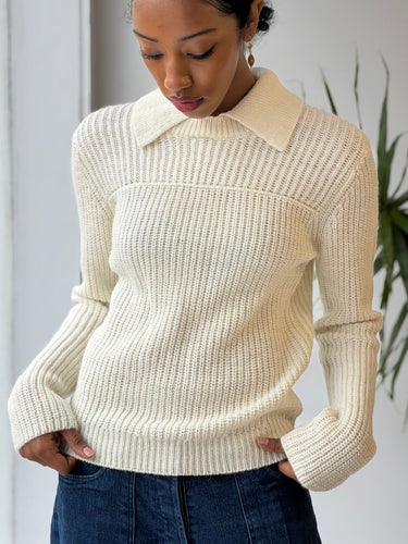 Rag & Bone  Ivory Madix Knit Polo, Small