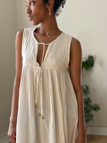 Daughters of India AS IS Ivory Maxi Dress - XSmall Haberdashery Resale Clothing Co. Daughters of India AS IS Ivory Maxi Dress - XSmall Haberdashery Resale Clothing Co.